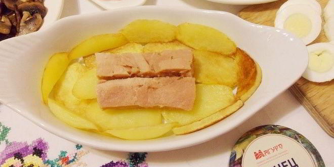 Рецепт консервированного тунца в сметане