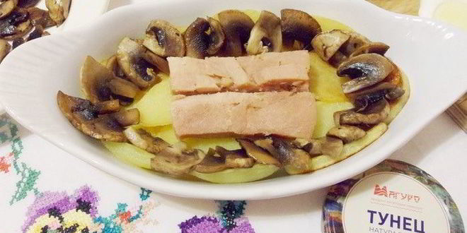 Рецепт консервированного тунца в сметане