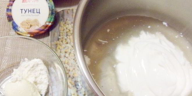 Рецепт консервированного тунца в сметане
