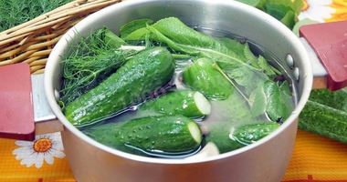 Рецепт Малосольных огурцов с листьями ежевики