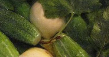 Рецепт Малосольных огурцов с яблоками