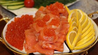 Рецепт Слабосоленой семги в коньяке с мускатным орехом