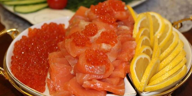 Рецепт Слабосоленой семги в коньяке с мускатным орехом