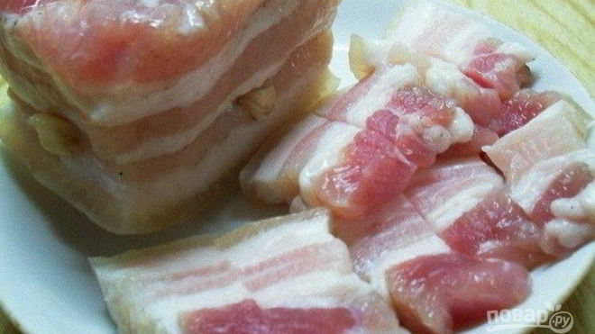 Рецепт соленого сала в рассоле