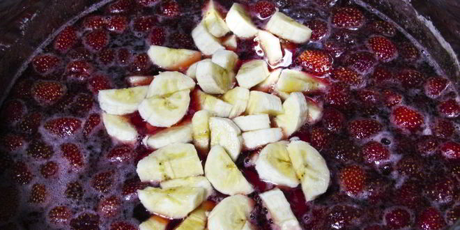 Рецепт клубнично-бананового варенье