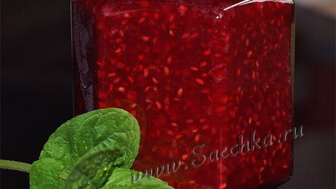 Рецепт малинового варенья с мятой