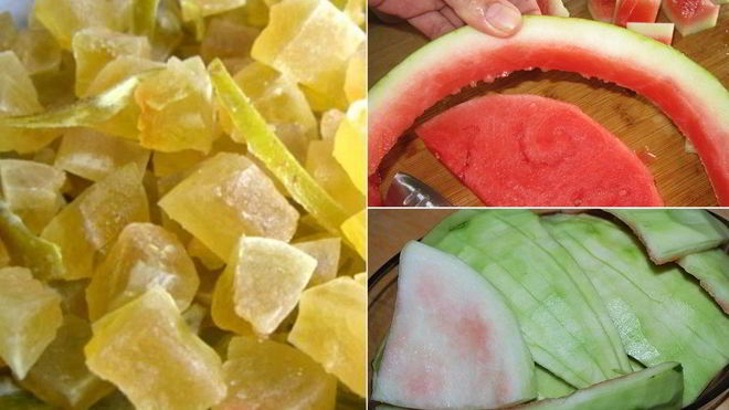 Рецепт цукатов из арбузных корок