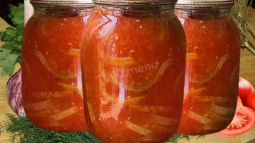 Рецепт Языка из кабачков на зиму с томатной пастой