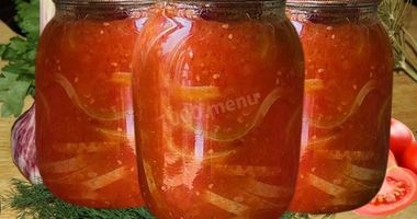 Рецепт Языка из кабачков на зиму с томатной пастой