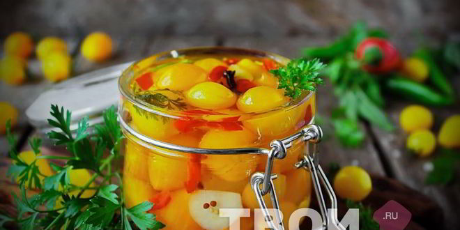 Рецепт желтых помидоров на зиму