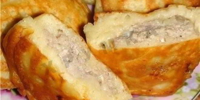 Рецепт Быстрых ленивых беляшей на кефире с фаршем