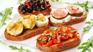 Рецепт Брускетты Ассорти