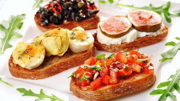 Рецепт Брускетты Ассорти