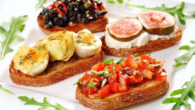 Рецепт брускетты ассорти
