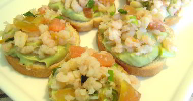 Рецепт Брускетты с креветками