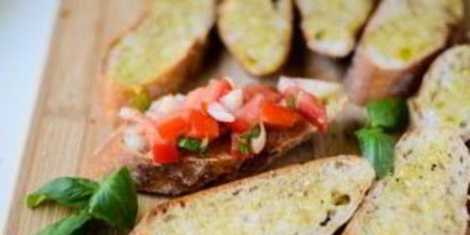 Рецепт брускетты с овощами