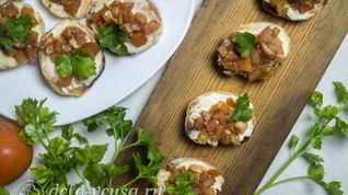 Рецепт Брускетты с помидорами и сыром