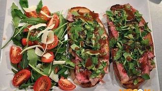 Рецепт Брускетты с ростбифом