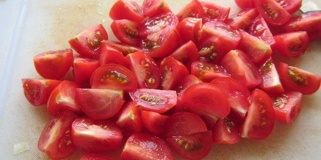 Рецепт брускетты с цукини, зеленым луком и беконом