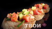 Рецепт Брускетты со свежими овощами