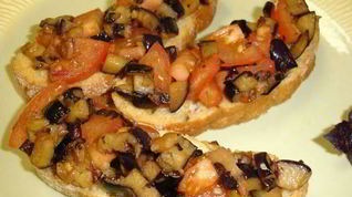 Рецепт Хрустящей брускетты с баклажанами