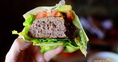 Рецепт Гамбургера на салатных листьях