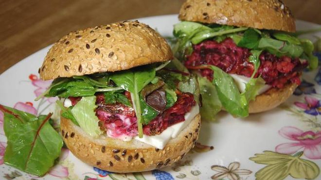 Рецепт свекольно-чечевичных бургеры