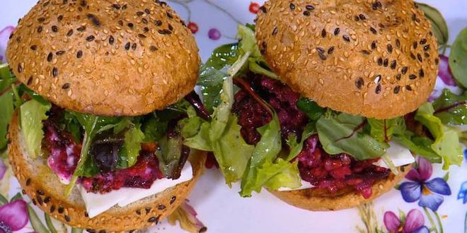 Рецепт свекольно-чечевичных бургеры