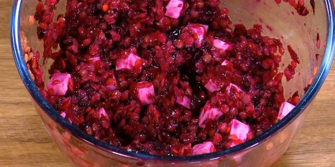 Рецепт свекольно-чечевичных бургеры