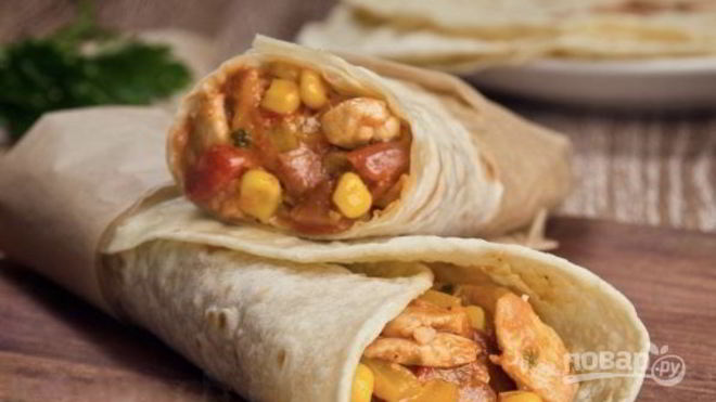 Рецепт буррито острый