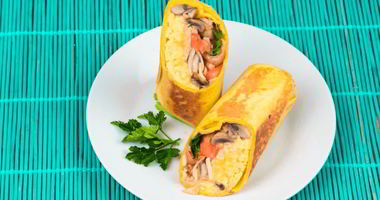 Рецепт Буррито с грибами на завтрак