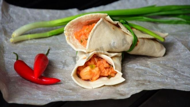 Рецепт буррито с курицей и рисом