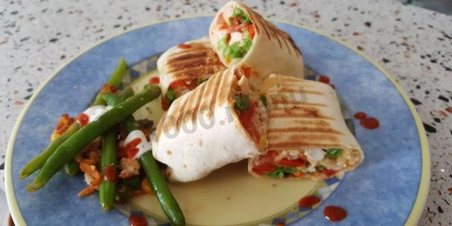 Рецепт Буррито с курицей и стручковой фасолью