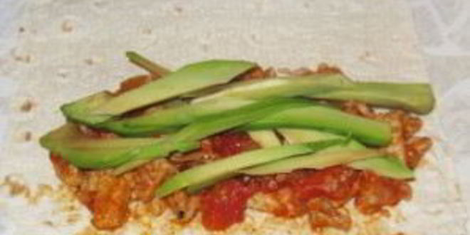 Рецепт буррито с мясом и авокадо