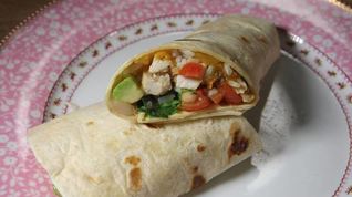 Рецепт Буррито с тыквой, курицей и фасолью
