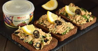 Рецепт Бутербродов с паштетом из тунца