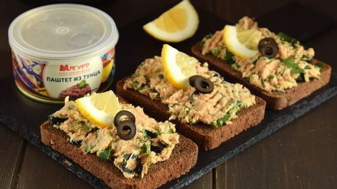 Рецепт бутербродов с паштетом из тунца