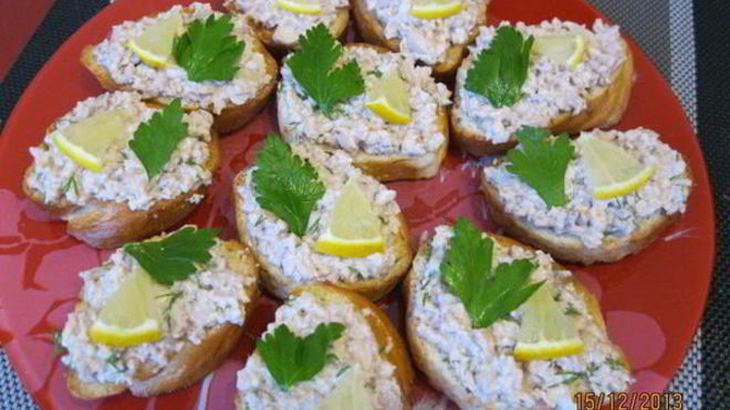 Рецепт бутербродов с печенью трески