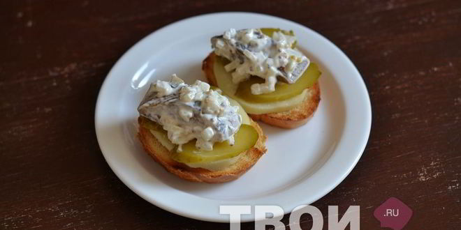 Рецепт бутербродов с селедкой