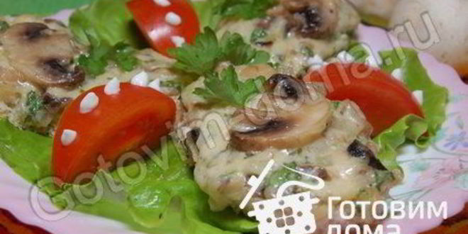 Рецепт Бутербродов с шампиньонами и сыром