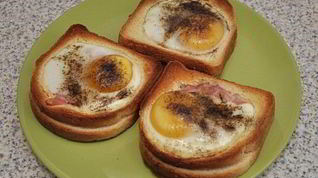 Рецепт Бутербродов в духовке с яйцом