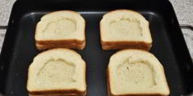 Рецепт бутербродов в духовке с яйцом