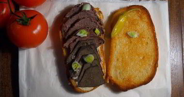 Рецепт Горячего бутерброда с ливером