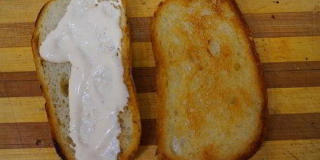 Рецепт горячего бутерброда с ливером