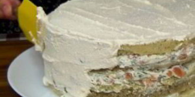 Рецепт торта бутербродного с рыбой