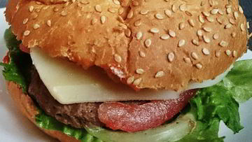 Рецепт Чизбургера с телячьей котлетой гриль