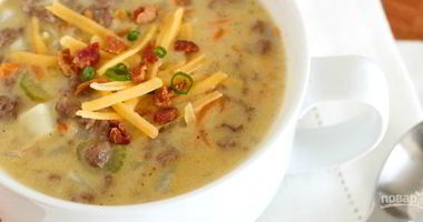 Рецепт Чизбургера-супа с фаршем
