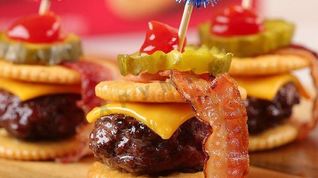 Рецепт Канапе чизбургер