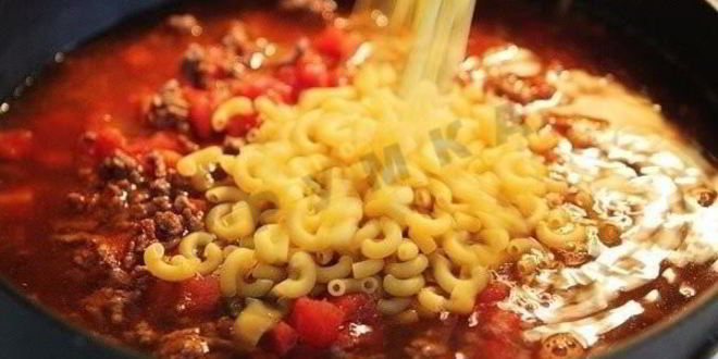 Рецепт макарон чизбургер