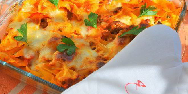 Рецепт запеченной пасты чизбургер